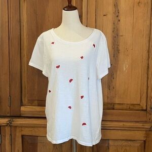 Olivia Sky Watermelon Embroidered T Shirt Sz. 1X